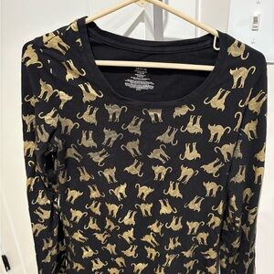 No Boundaries Black Top with Gold Accents